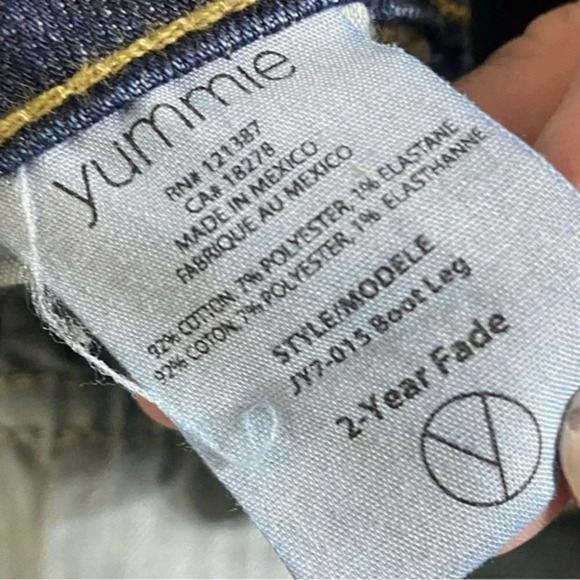Yummie 27 boot cut dark blue shaping jeans NEW - Picture 6 of 6